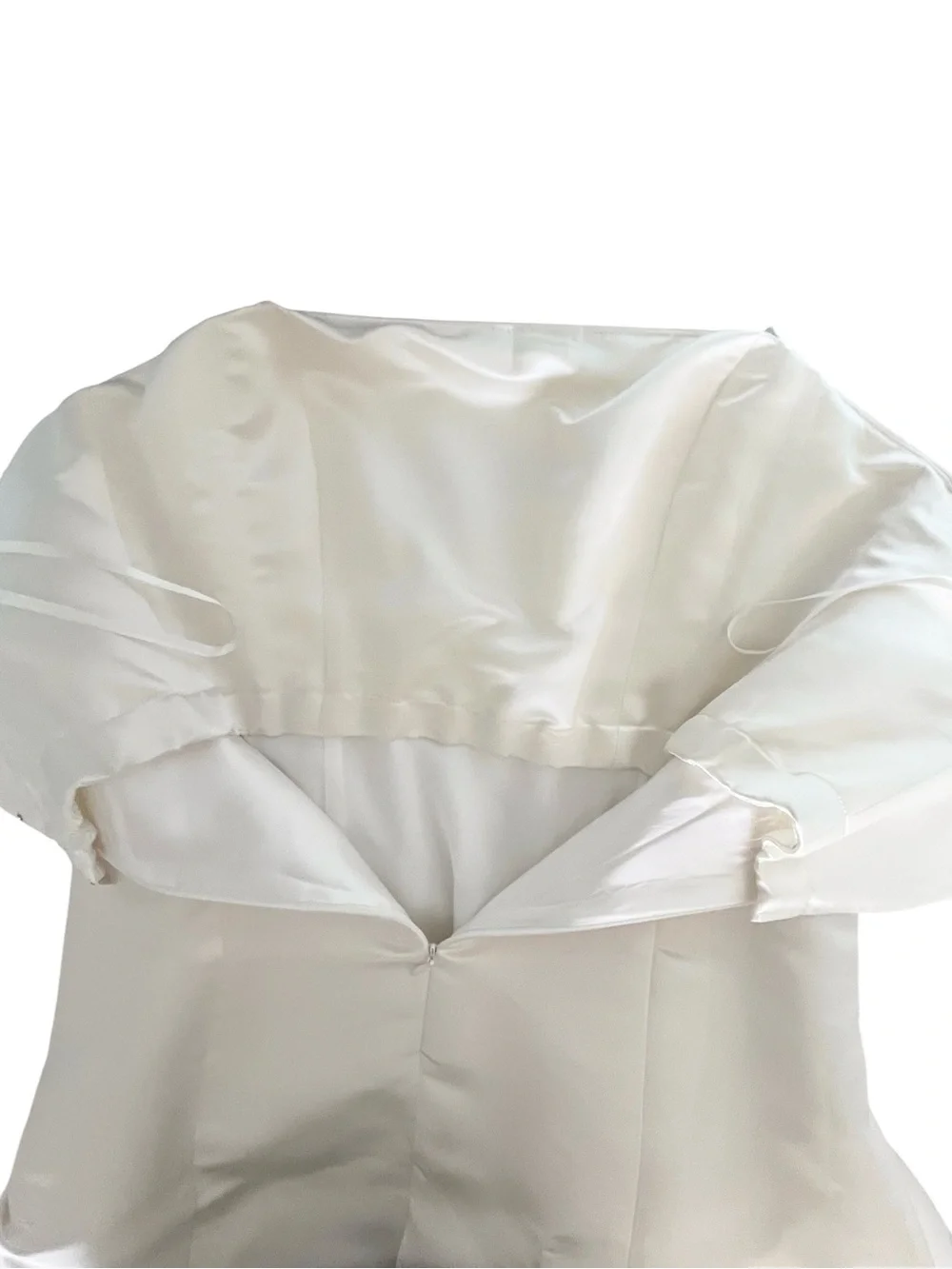 J.CREW Vivian Strapless Ivory 100% Silk Satin Wedding Bridal Gown Size 10